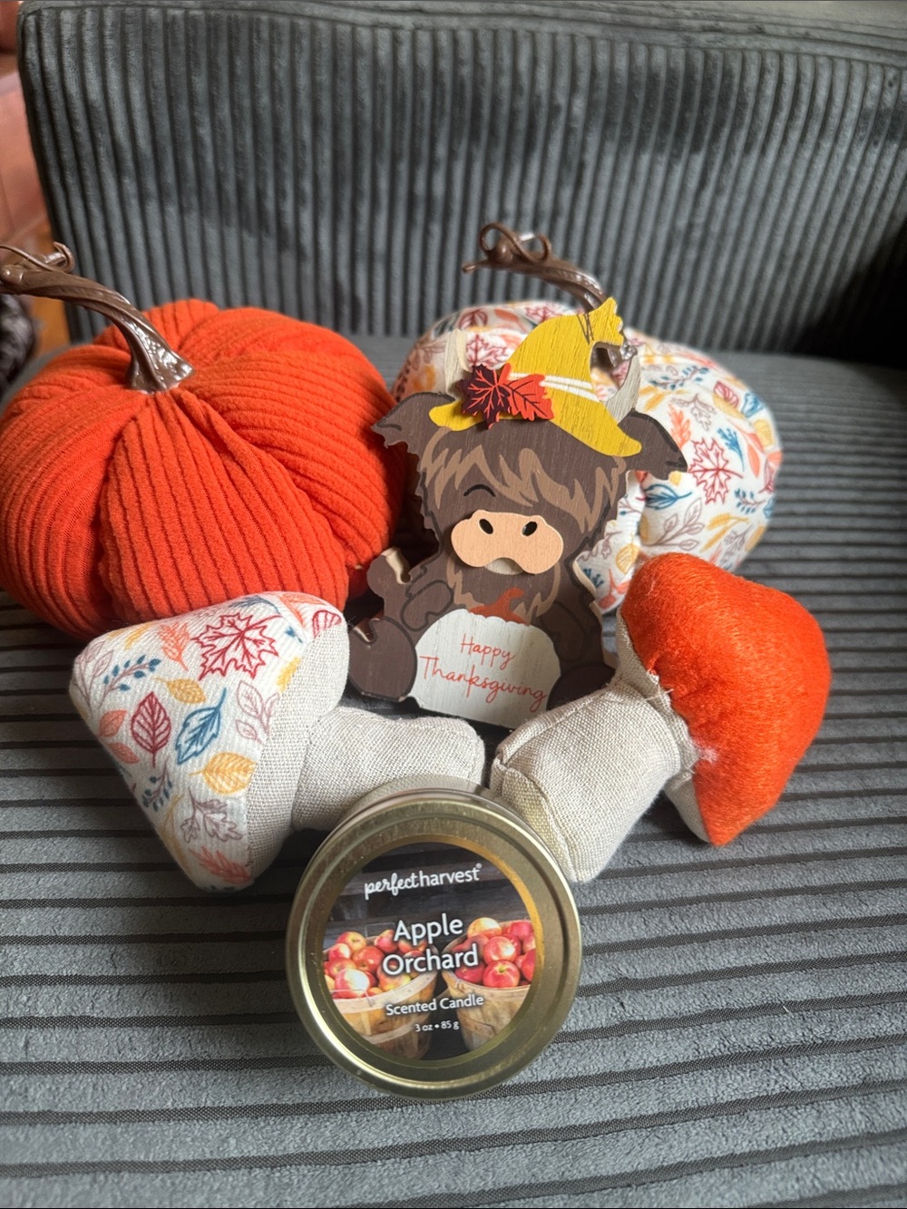 Festive Orange & Patterned Fall Décor Set - Home Accents